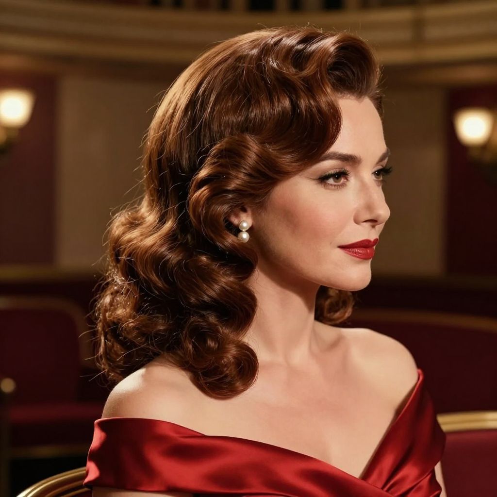 Glamorous Side-Sweep Curls
