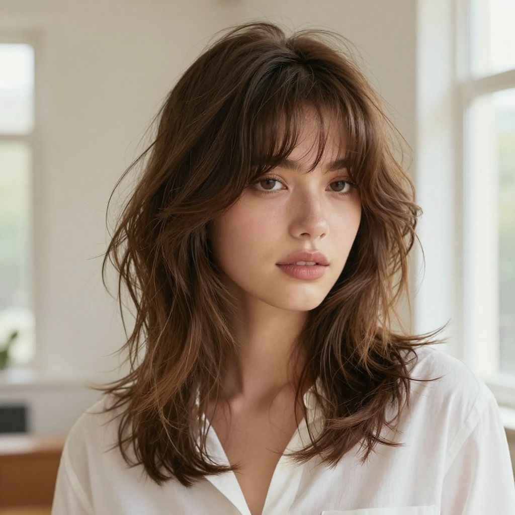 The Messy Bun with Face-Framing Layers