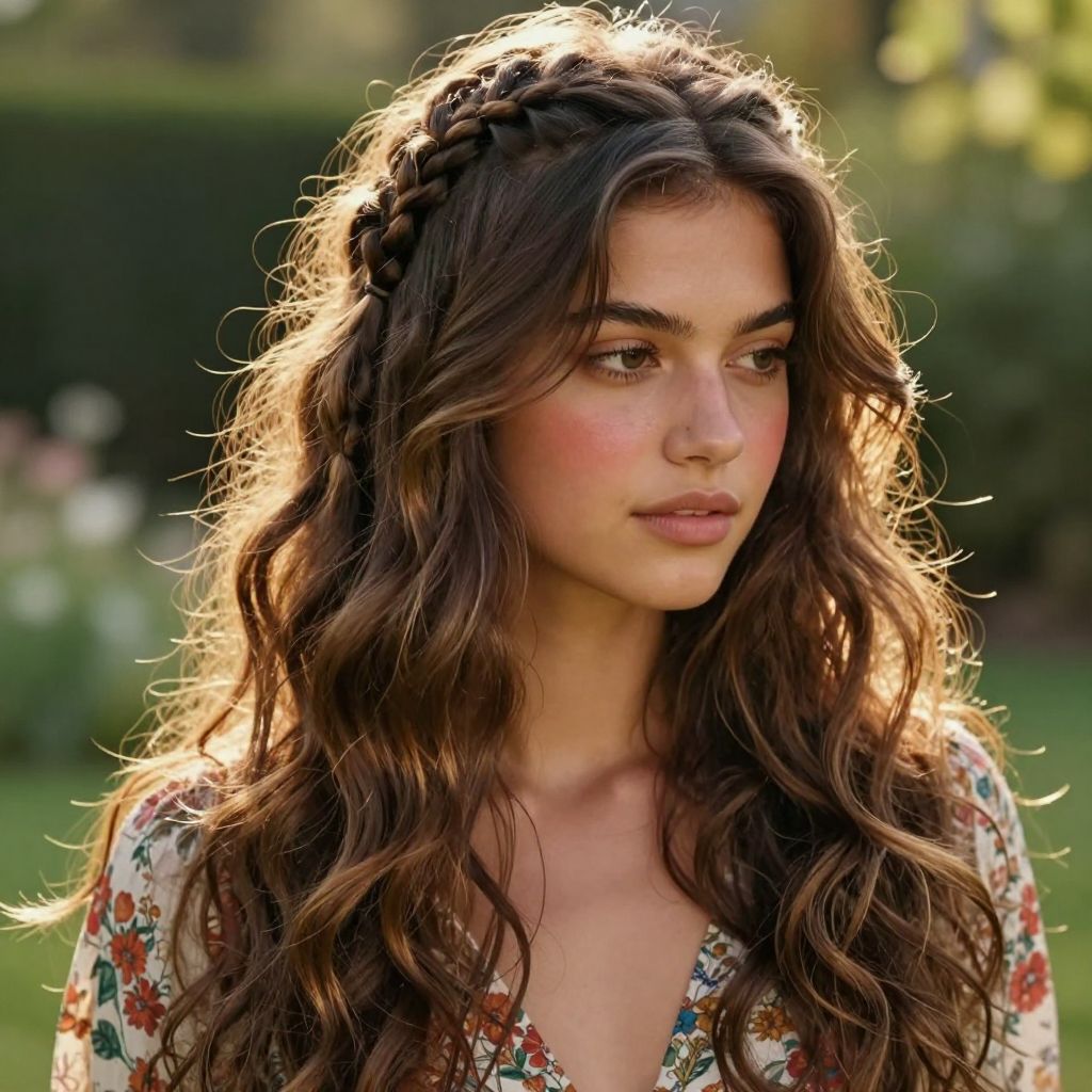 Messy Double Fishtail Braids