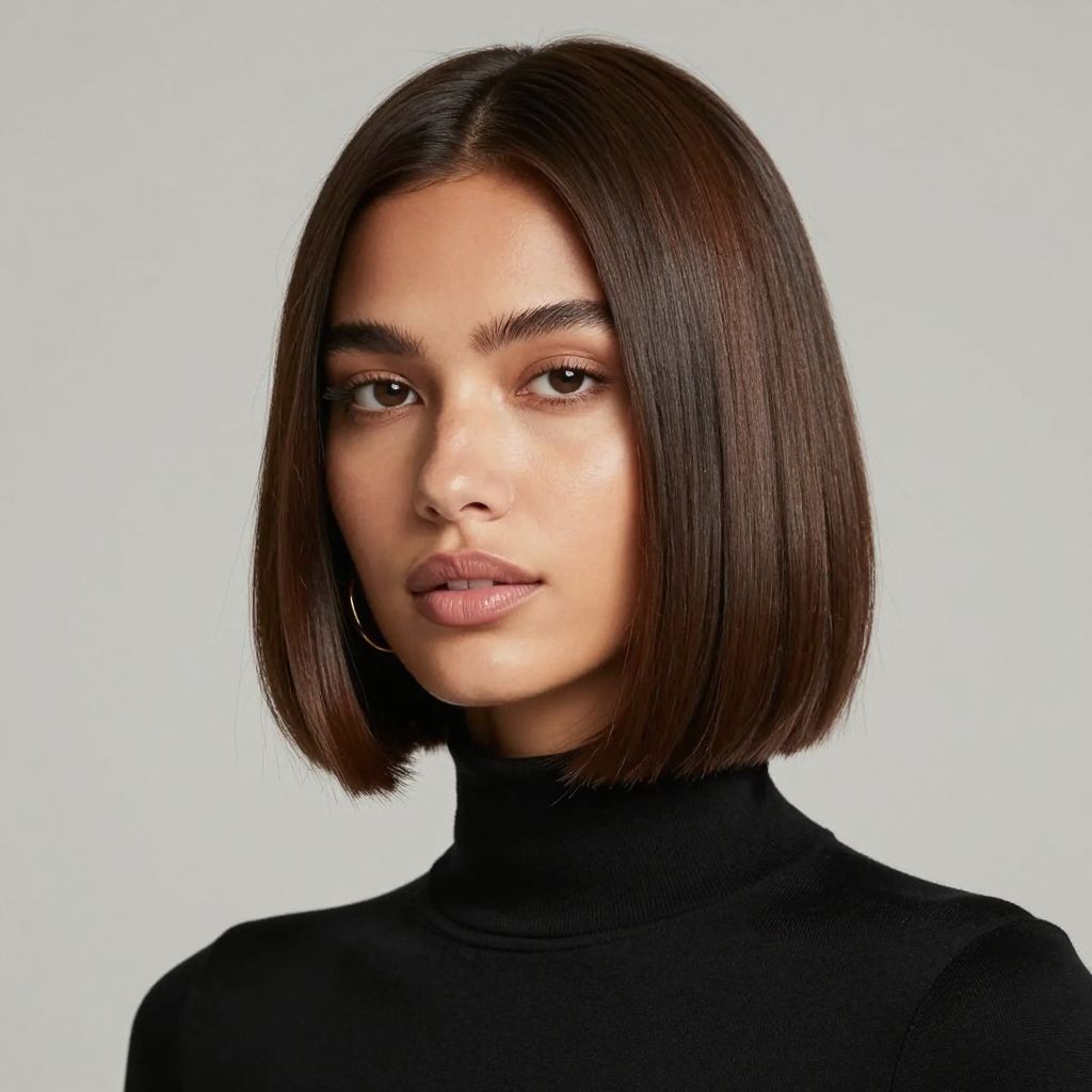 Blunt Cut Bob with Sharp Edges