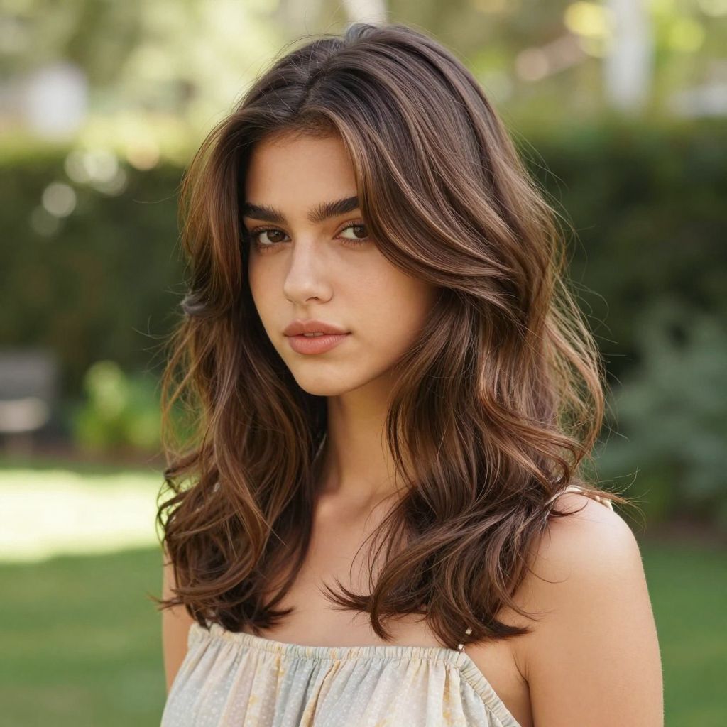 Side Swept Half Up Waves