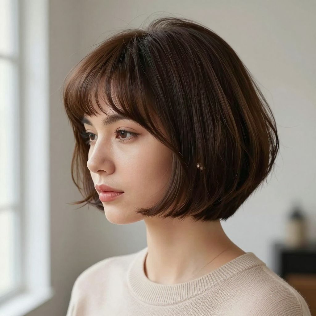 Short Curled Under Crop