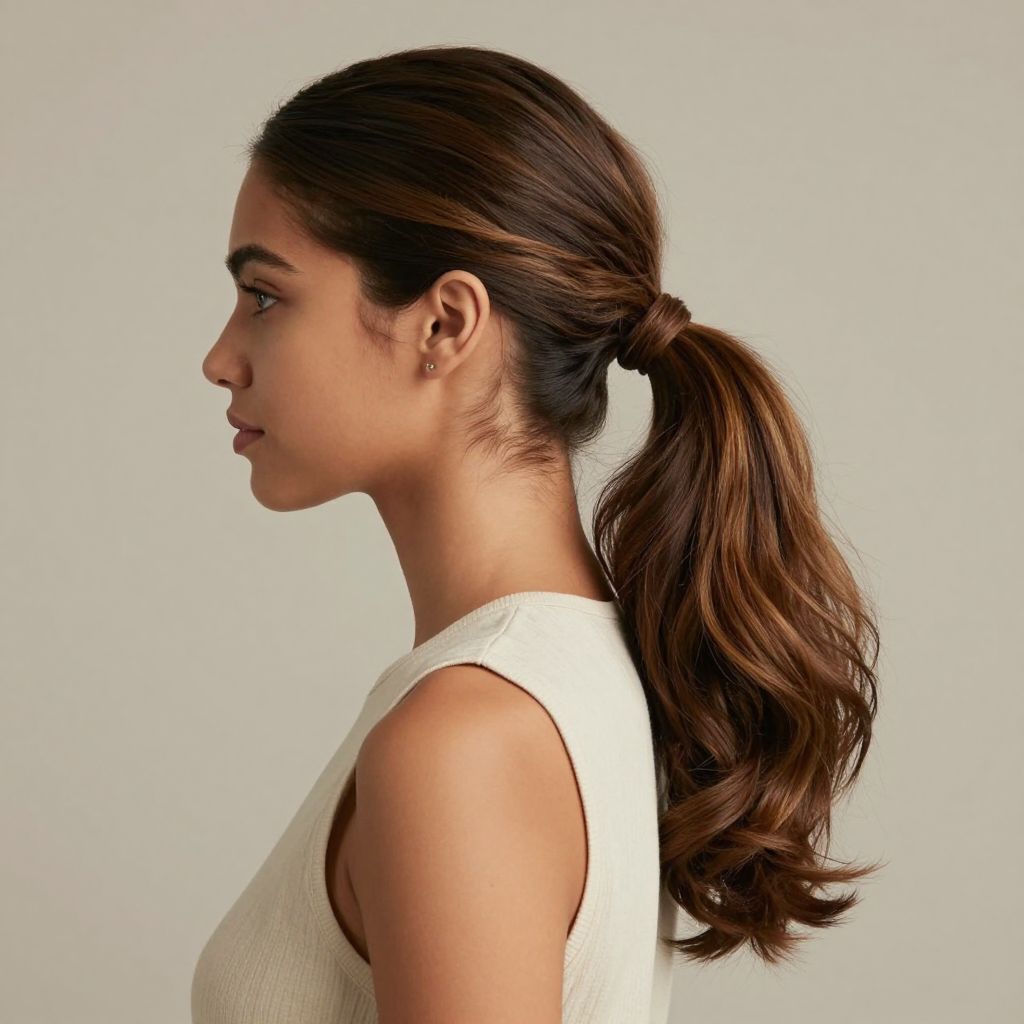 Retro Ponytail With Wrapped Base
