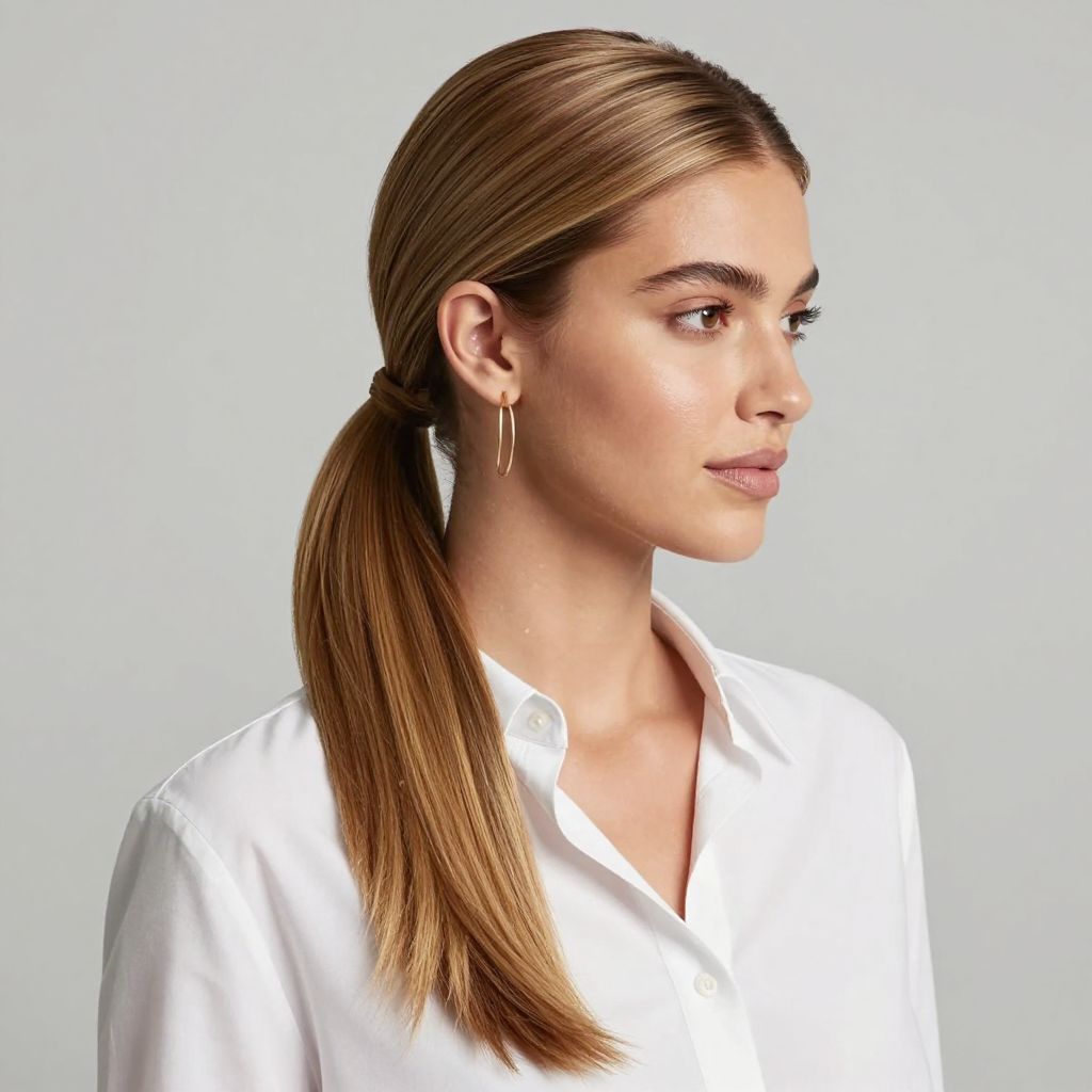 The Sleek Low Ponytail