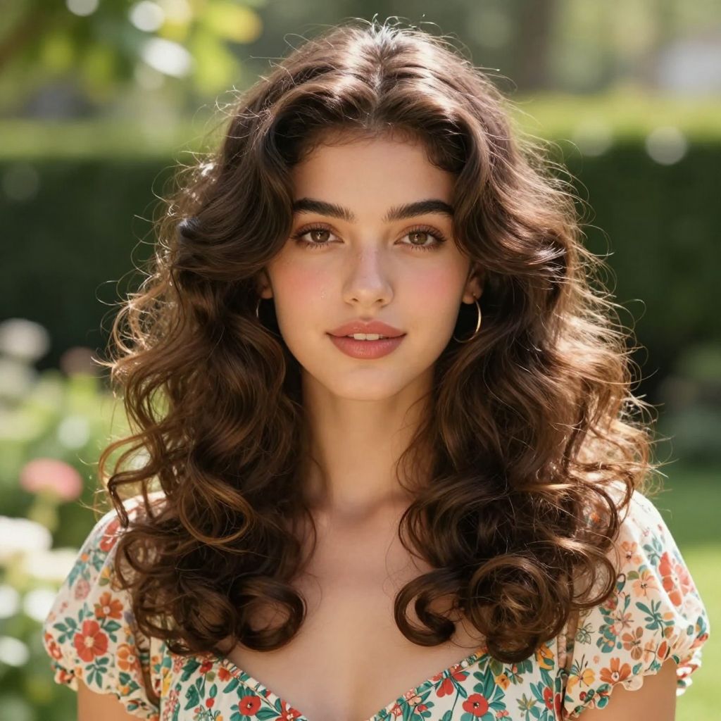 Soft Perm Inspired Curls 70s hairstyle