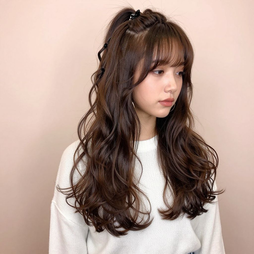 Half up claw clip twist