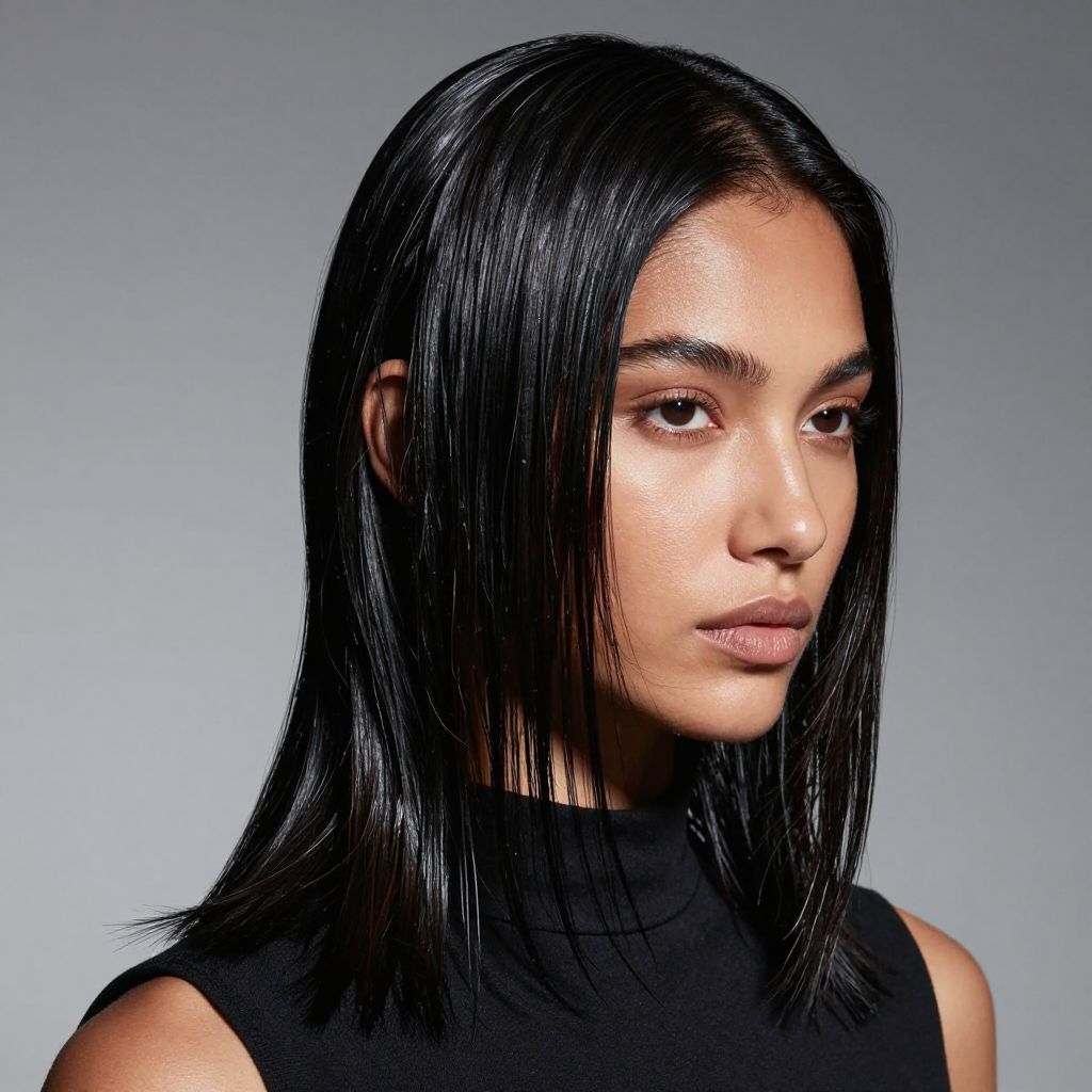 Slicked-Back Wet Look