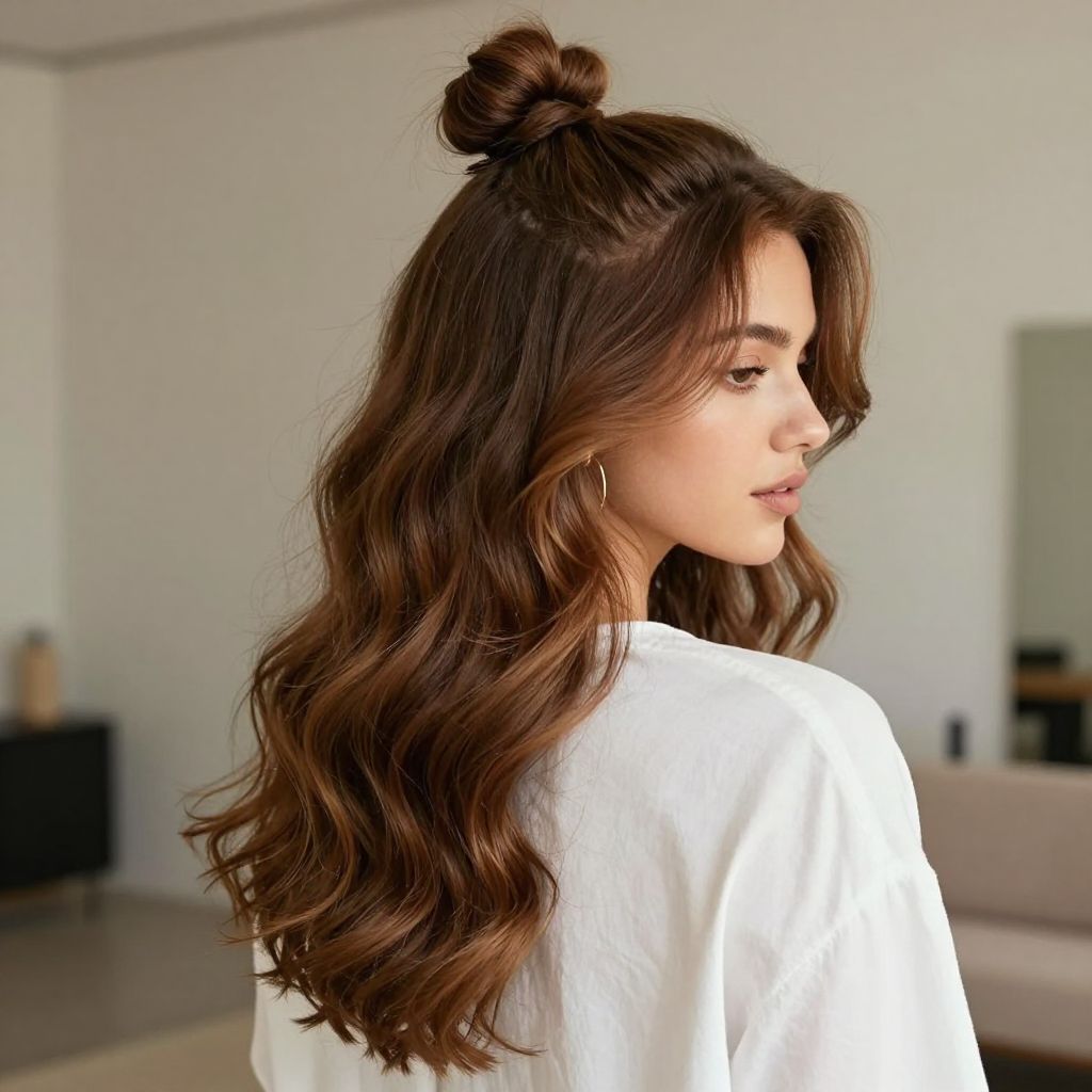 Half-Up, Half-Down Top Knot