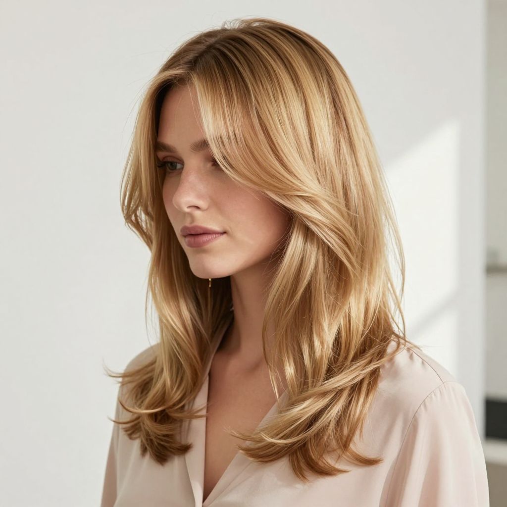 Voluminous Blowout with Side Bangs