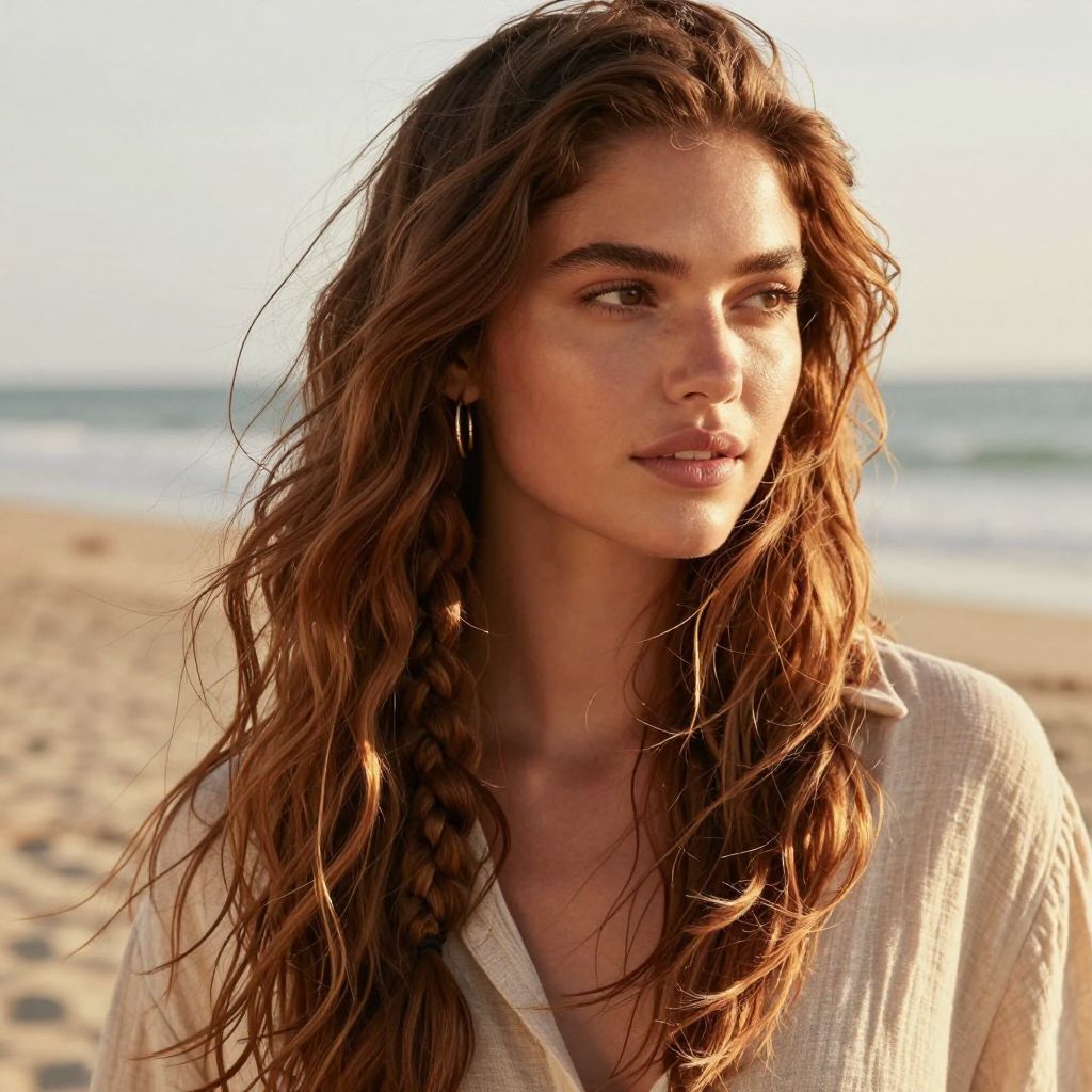 Messy Side Braid with Loose Tendrils