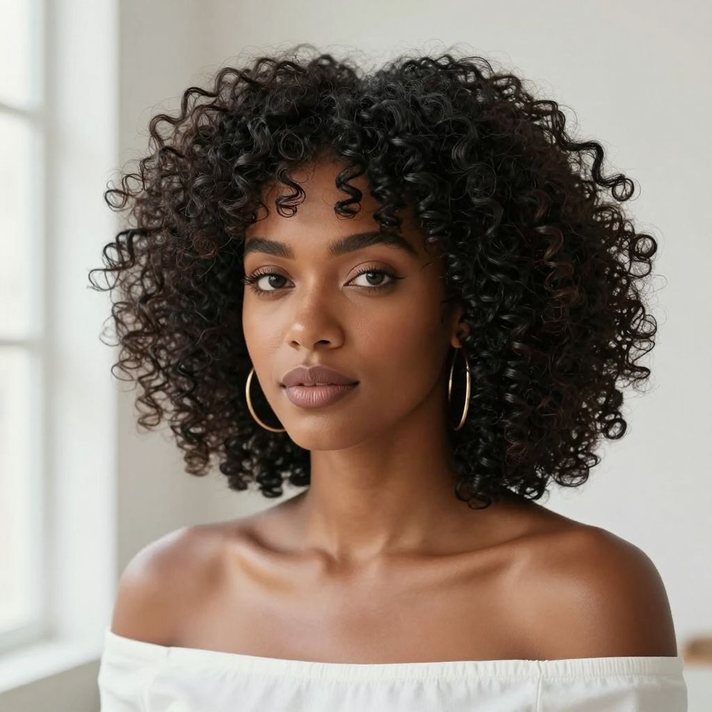 Afro with Defined Spiral Curls