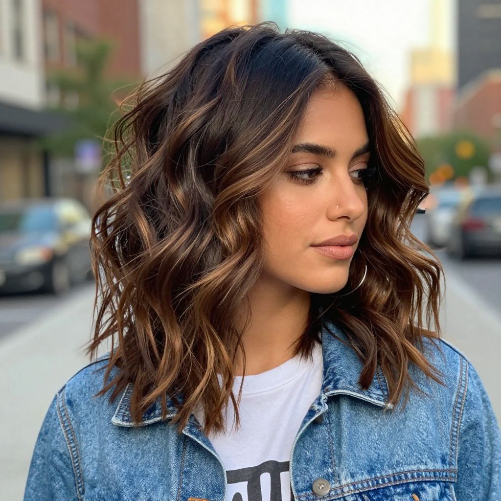 Messy Waves with Subtle Mohawk Shape