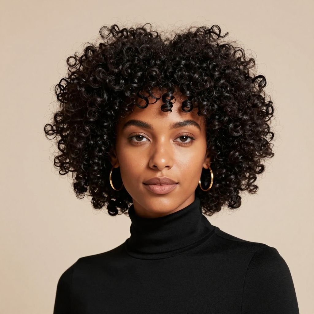 Voluminous Curly Afro