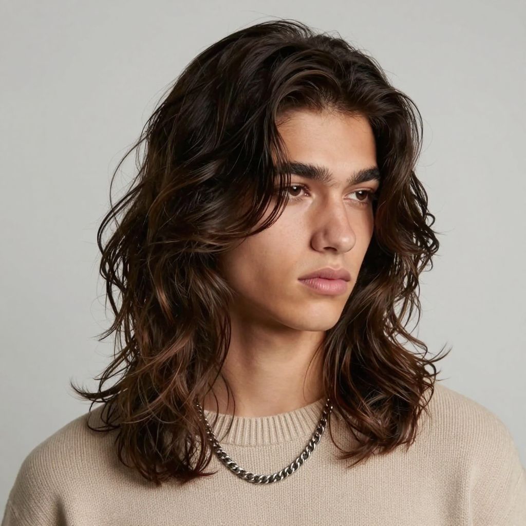 Messy Slicked Back Waves