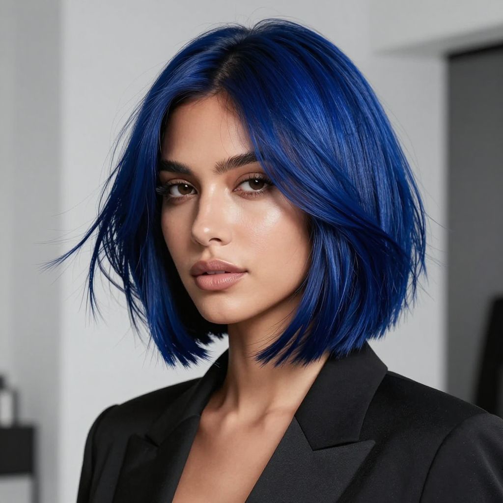 Feathered Sapphire Bob