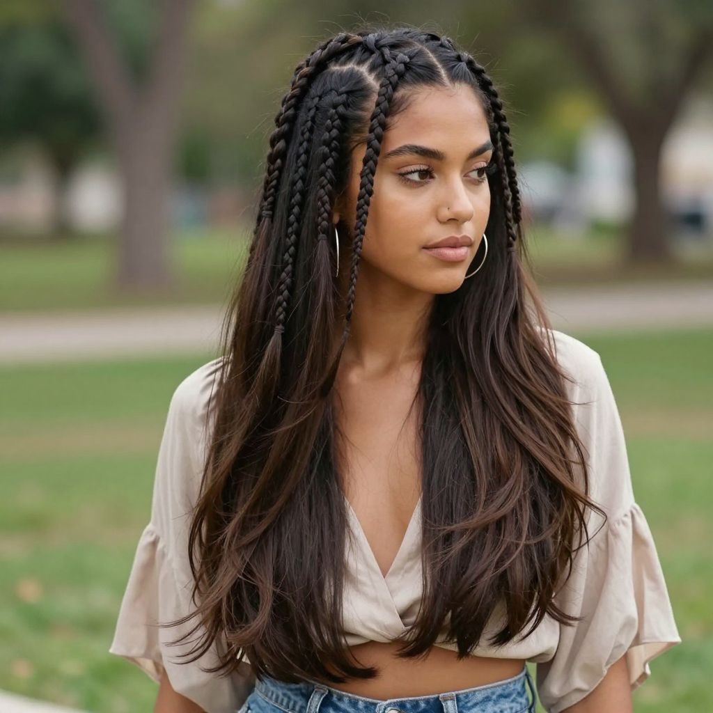 Mini Braids With Loose Length