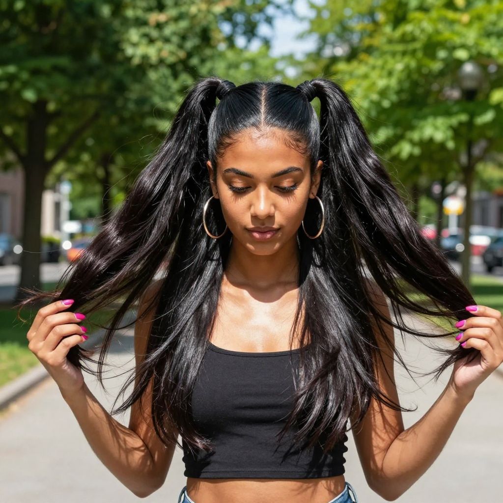High Twin Ponytails