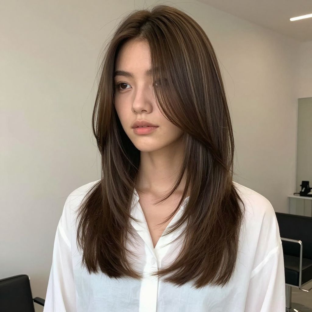 Straight Hair With Hidden Layers