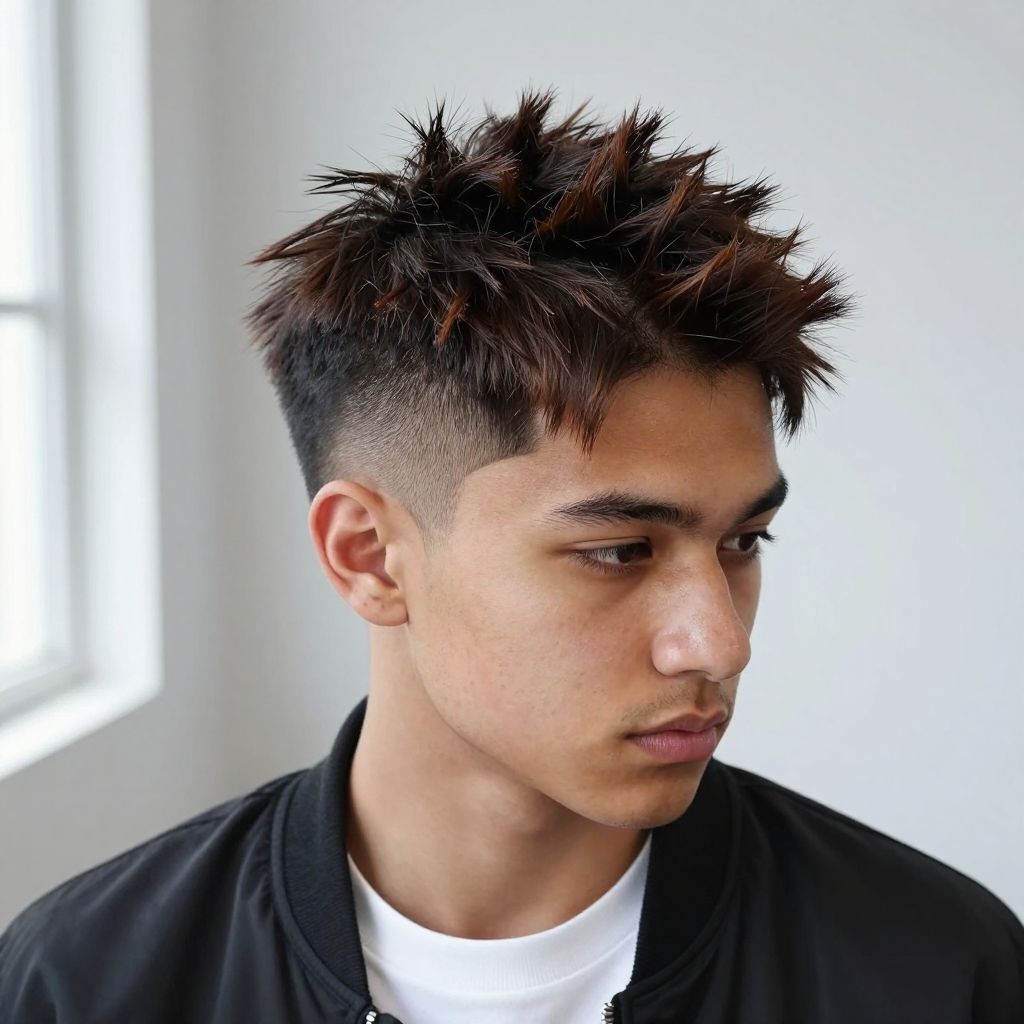 Spiked Short Hair with Fade