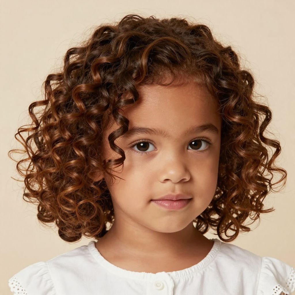 Curly Bob with Side Part