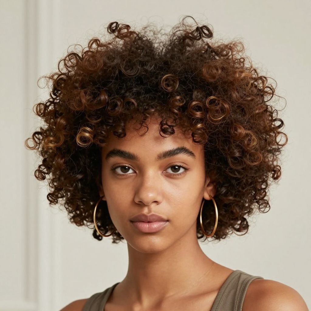 Curly High Puff