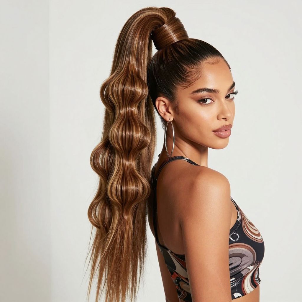 High Bubble Ponytail