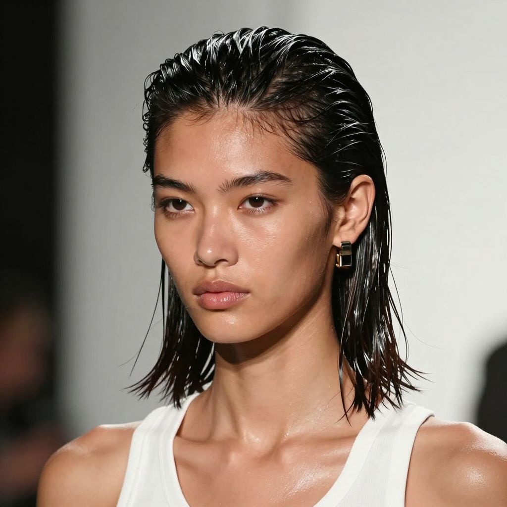 Slicked Back Wet Look
