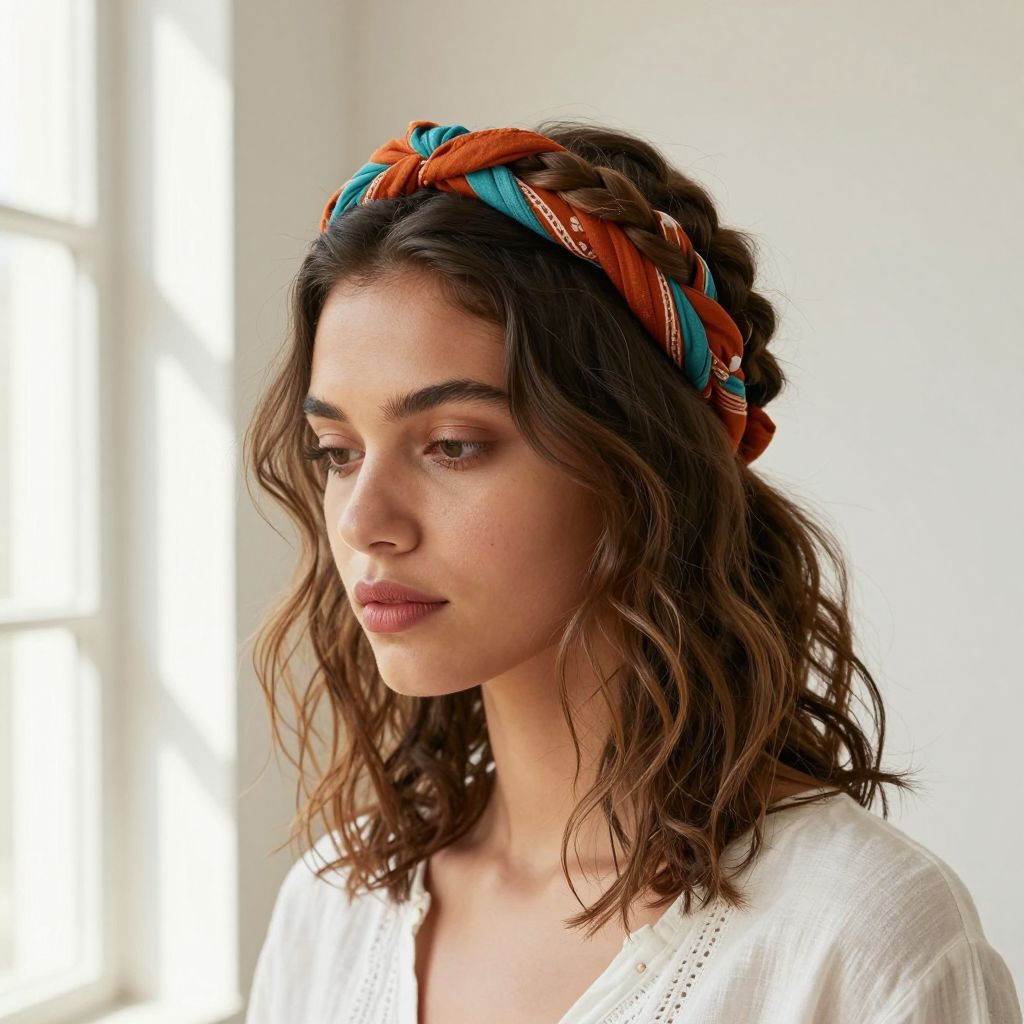 Boho Braided Bandana Crown