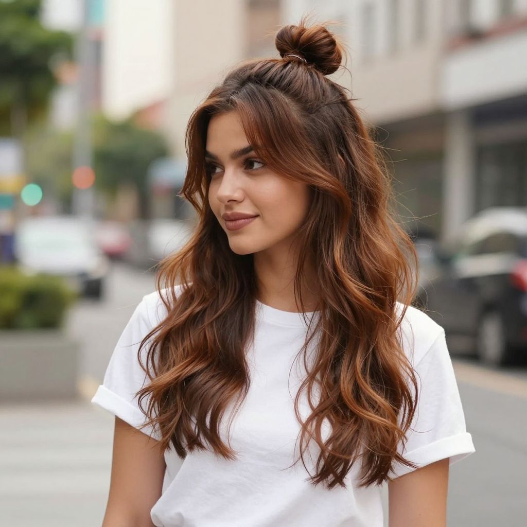 Half-Up Basketball Bun