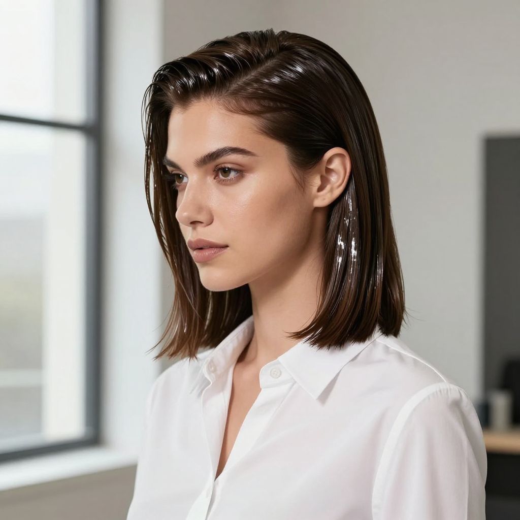 Side Parted Slick Back