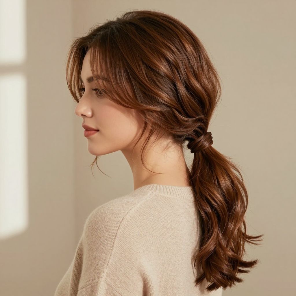 The Low Twisted Ponytail