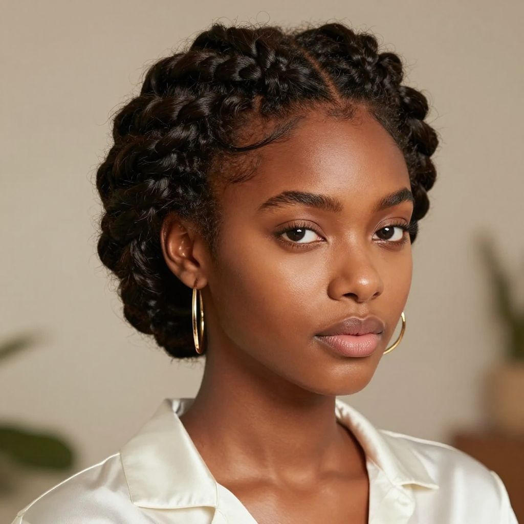 Halo Braids with Baby Hairs