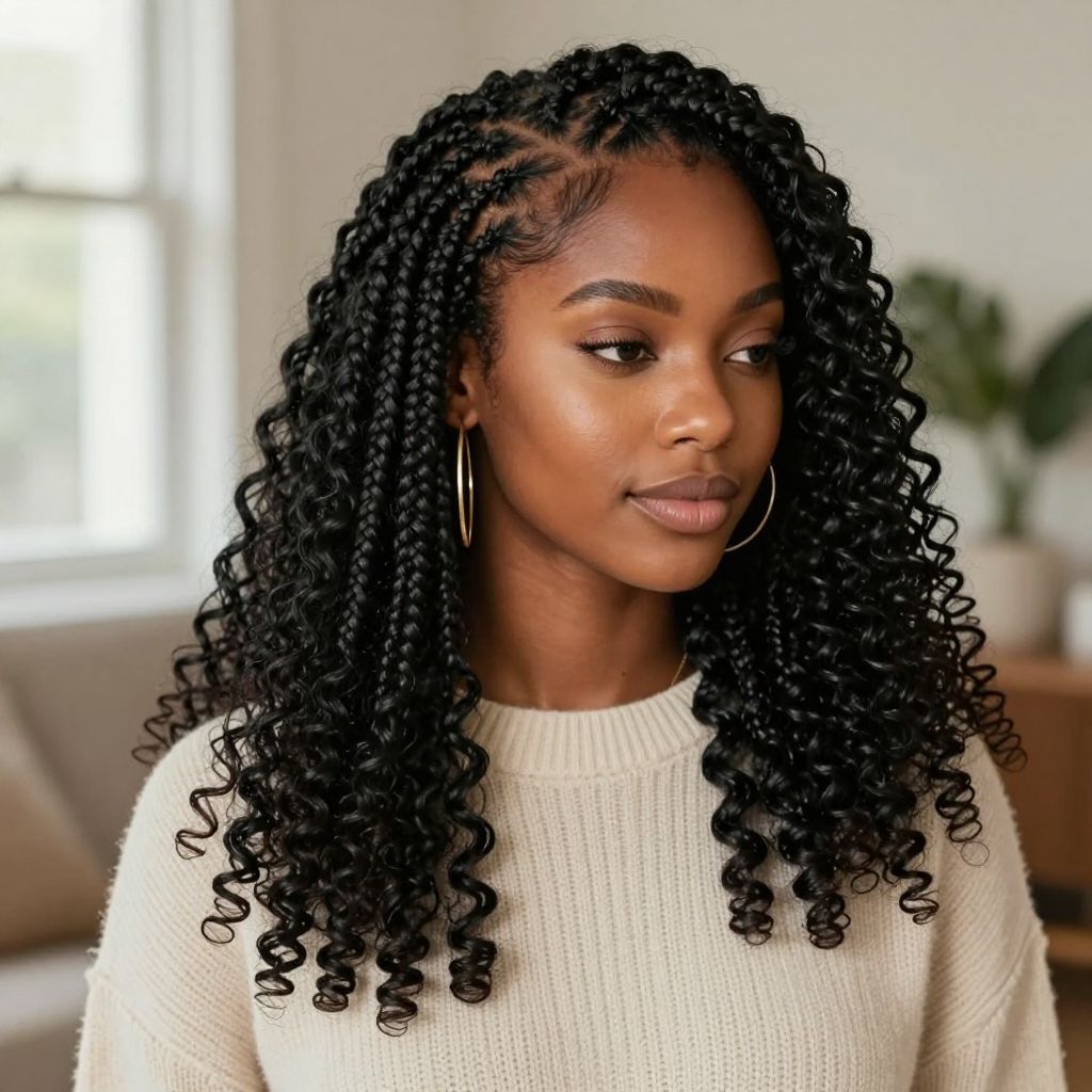 Crochet Braids with Curly Ends