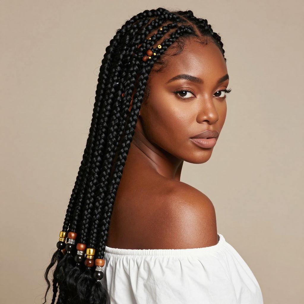 Cornrows with Beads and Accessories