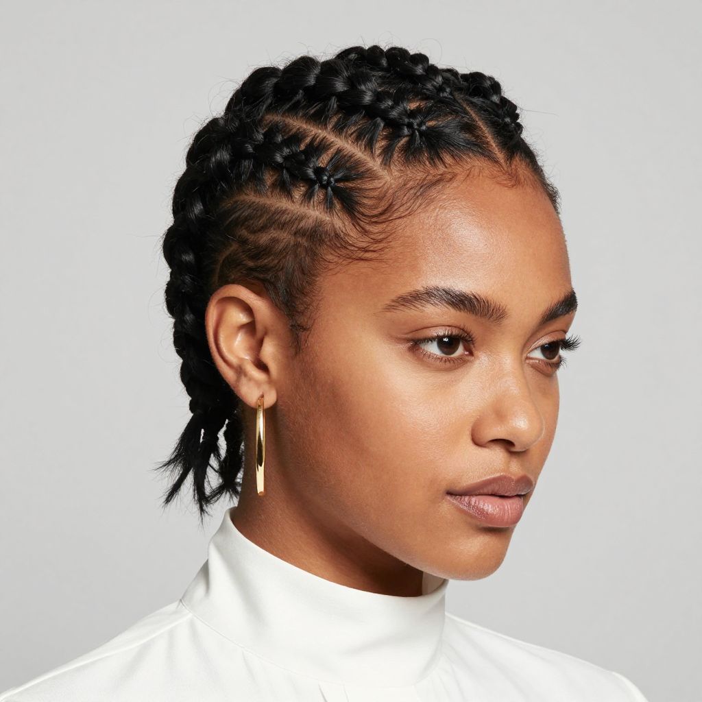 Cornrow Mohawk with Fade