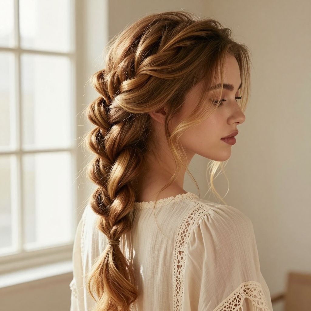 Braided Bun with Accents