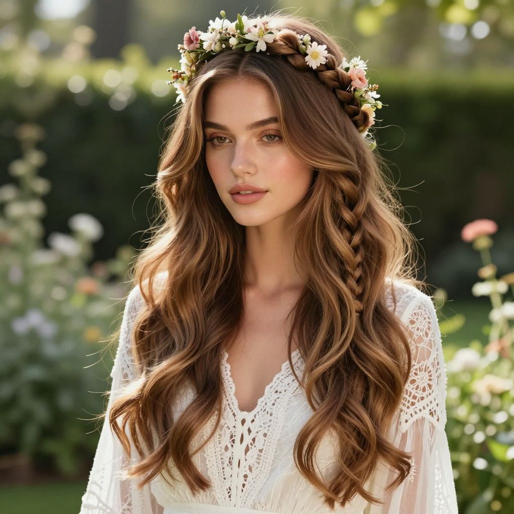 Boho Braids with Floral Crowns