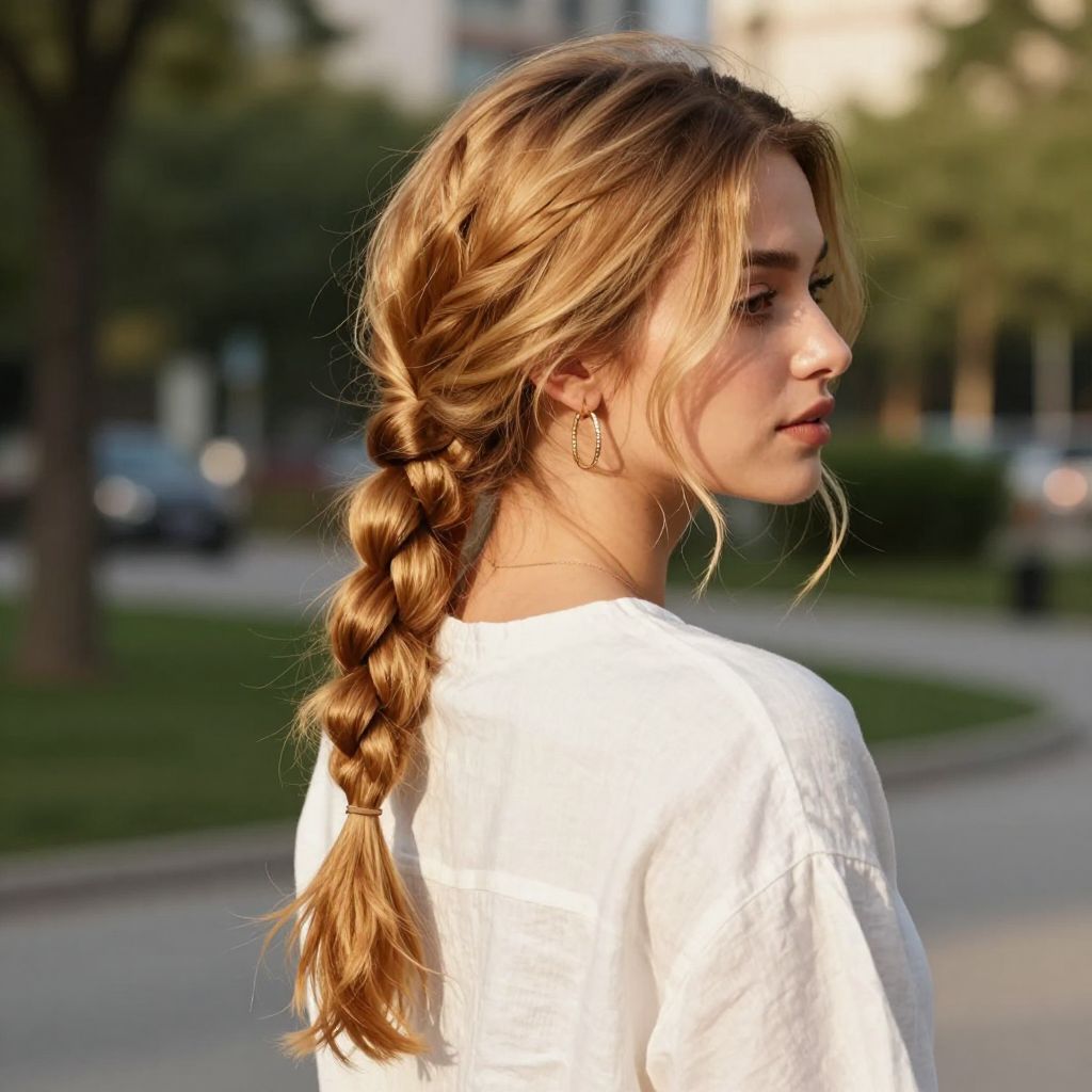 Loose Braided Ponytail