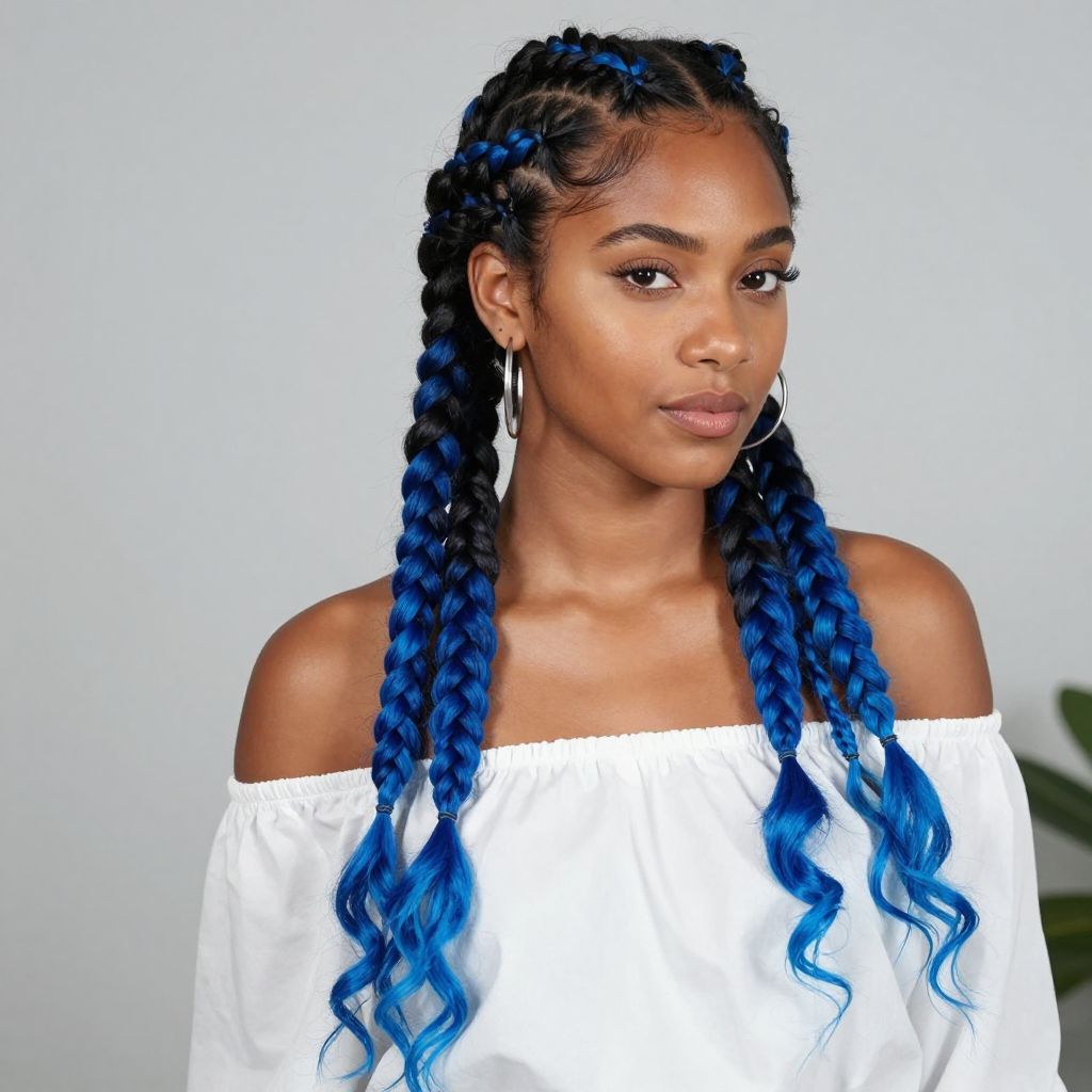 Zizi Braids with Vibrant Ends
