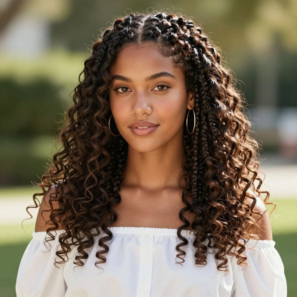 Crochet Braids into Loose Curls