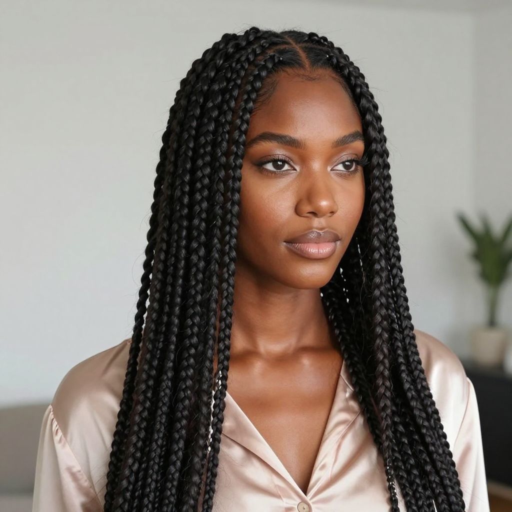Long Braids With Face Framing Pieces