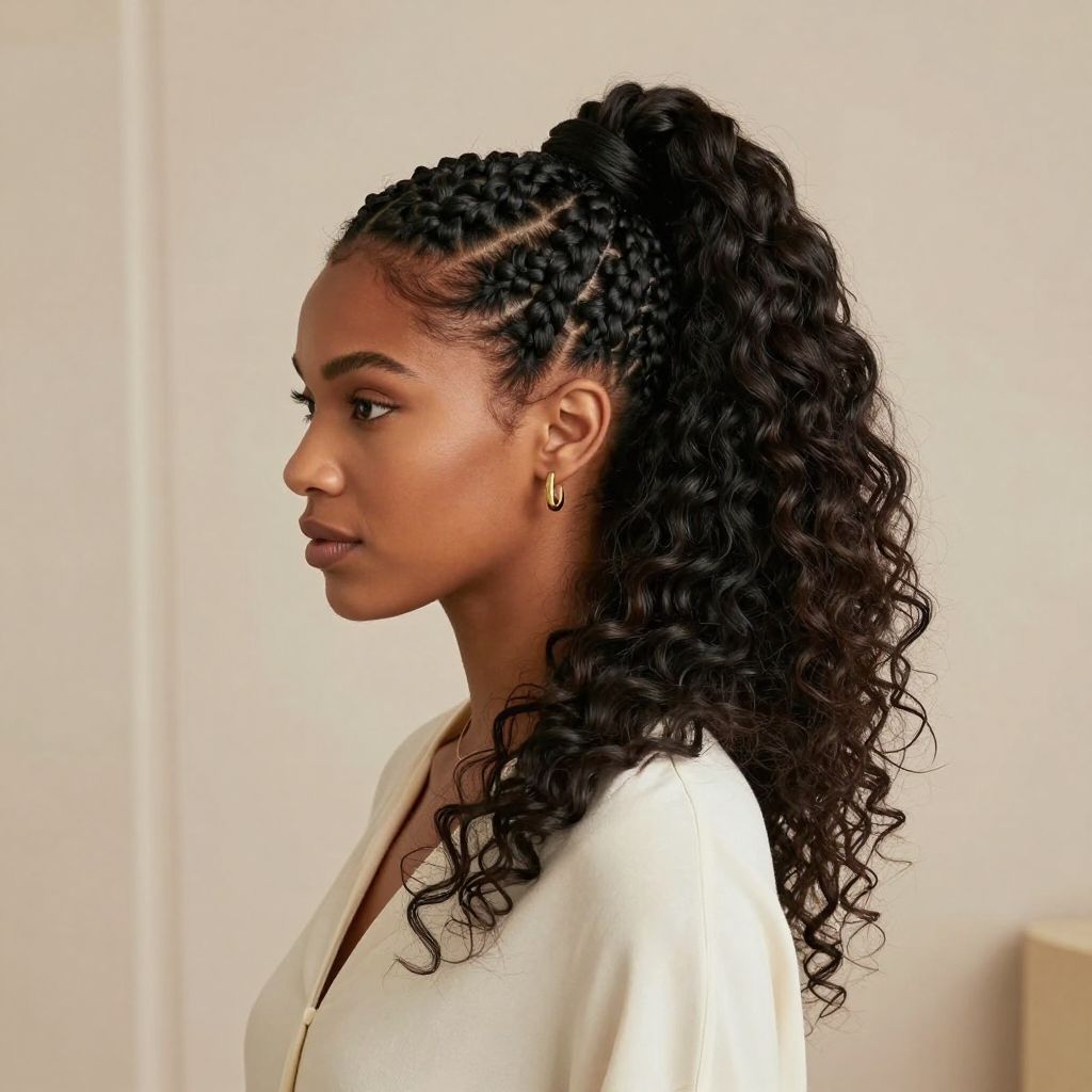 The Twisted Crown Braid Ponytail