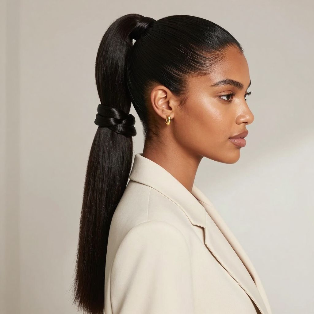 Braid Wrapped Ponytail