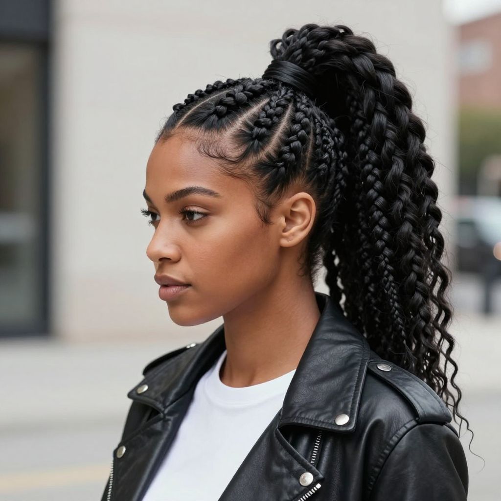 Mohawk Braid Ponytail