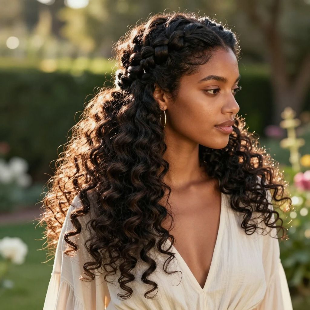 Halo Braid Ponytail
