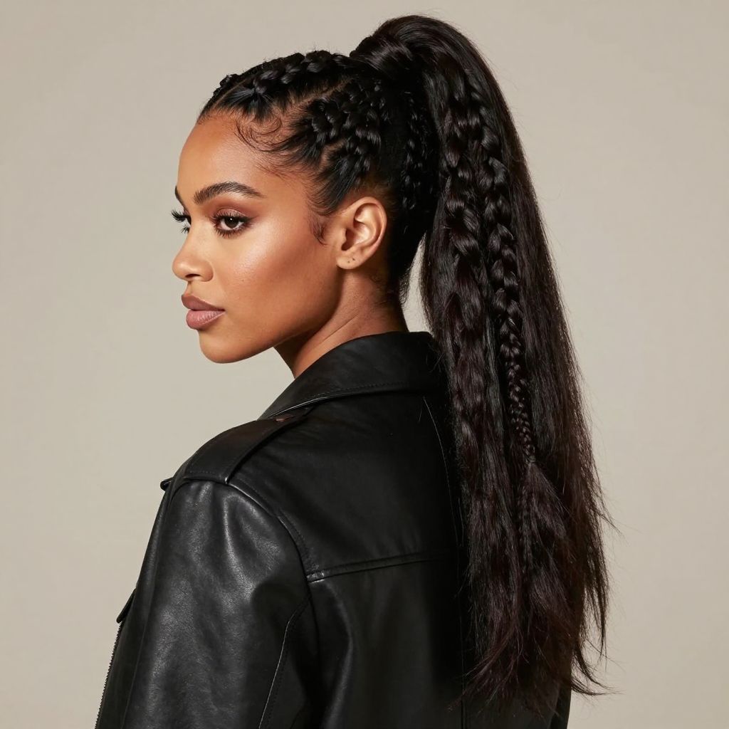 Goddess Braid Ponytail