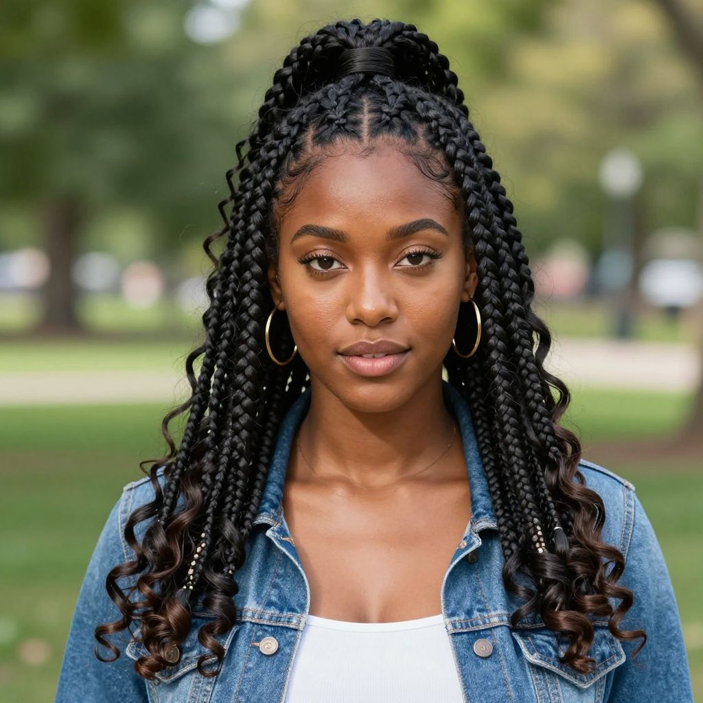 Half Up Half Down Braids