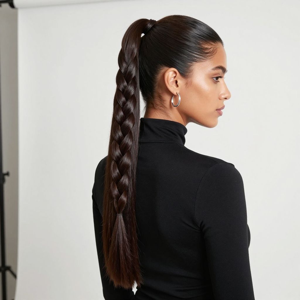 The Slicked Back Braided Ponytail
