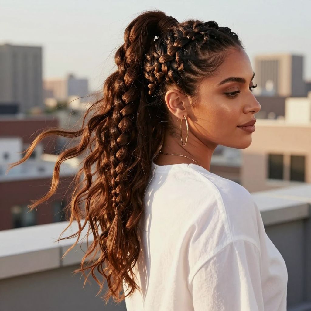 Braided Ponytail with a Twist