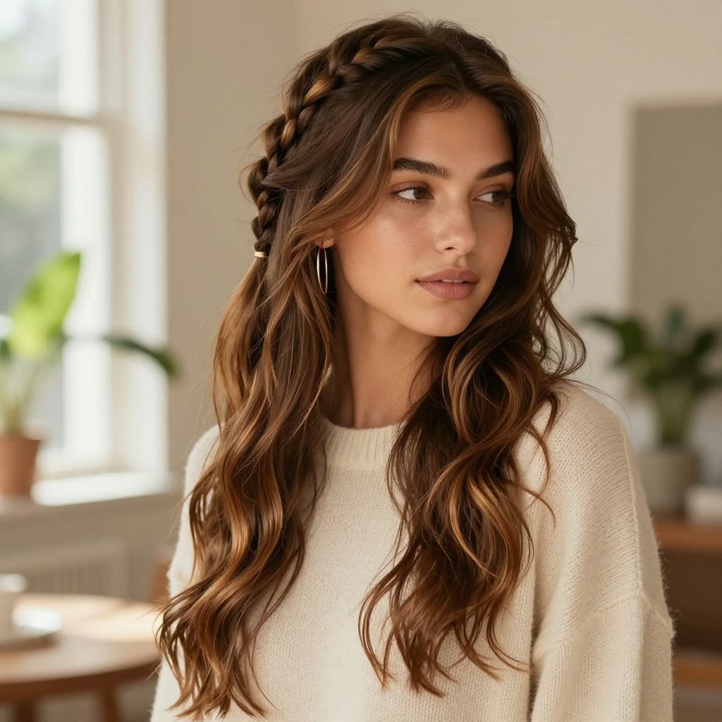 Boho Braided Low Ponytail